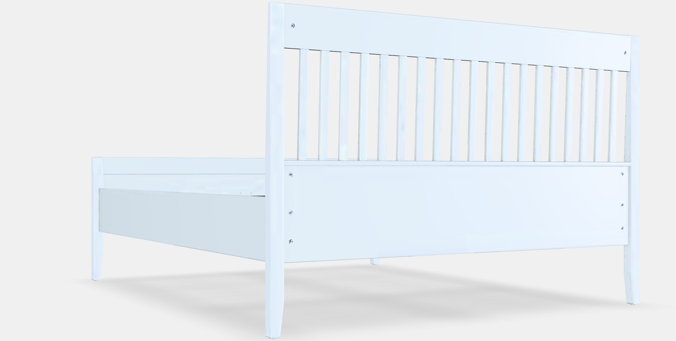 IDANAS Bed frame 23 Low-poly 3D model_6