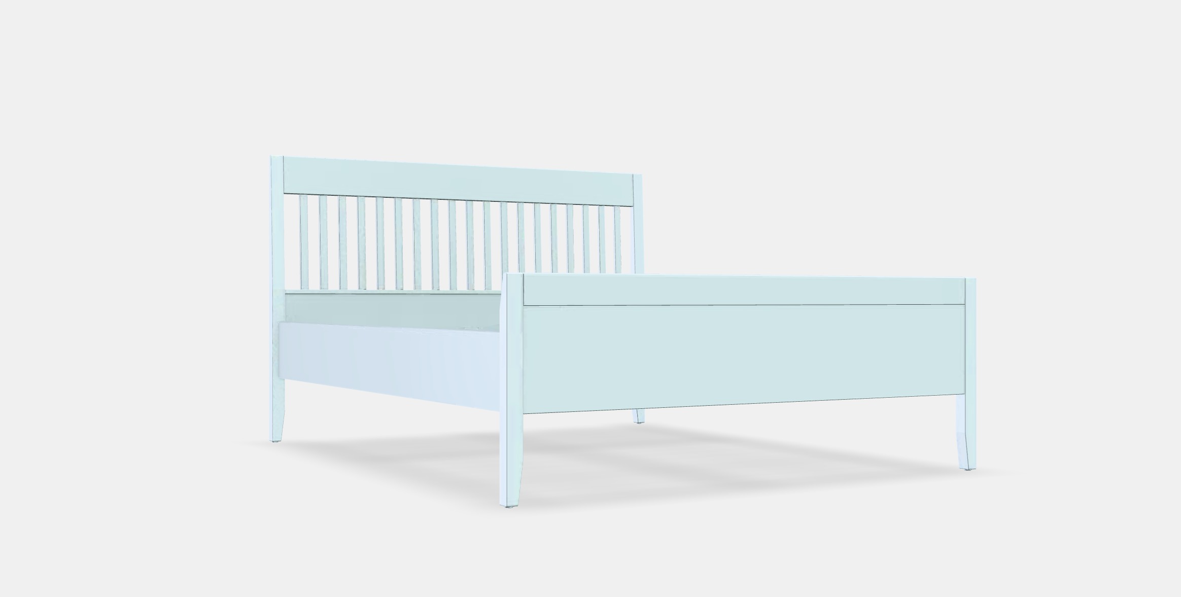 IDANAS Bed frame 23 Low-poly 3D model_8