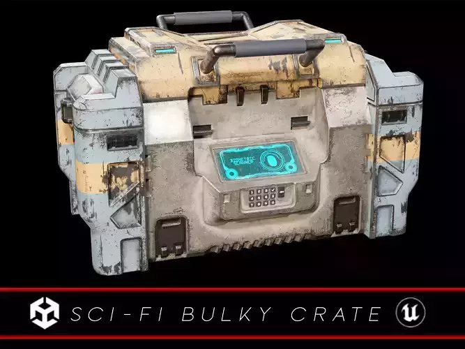 Sci-Fi Bulky Crate Low-poly 3D model