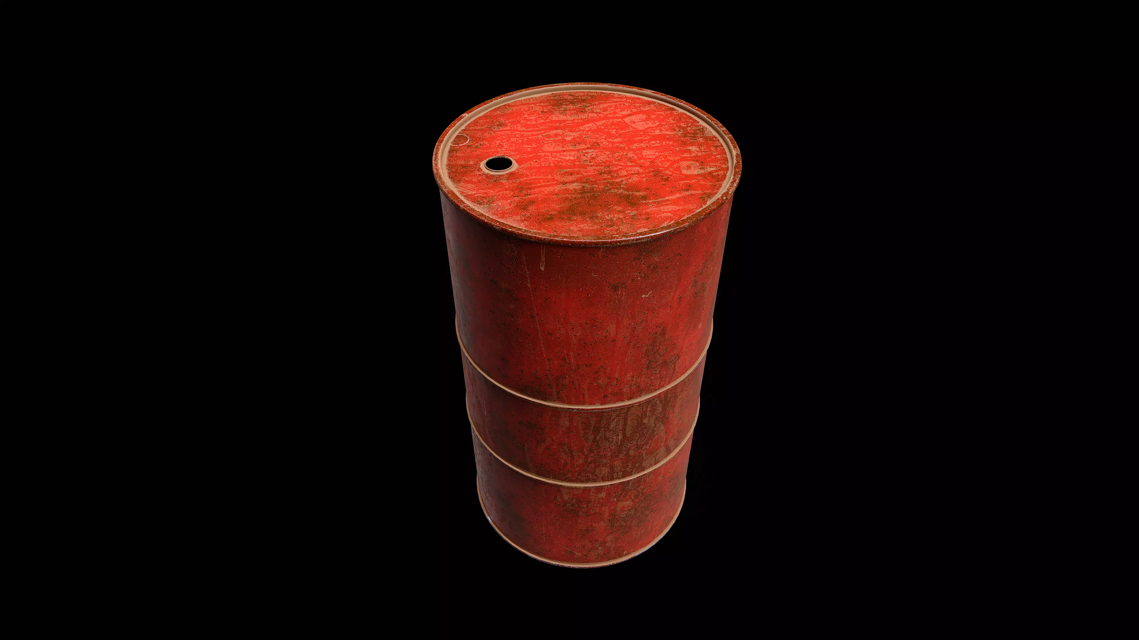 High-poly Rusted Barrel 3D model_0