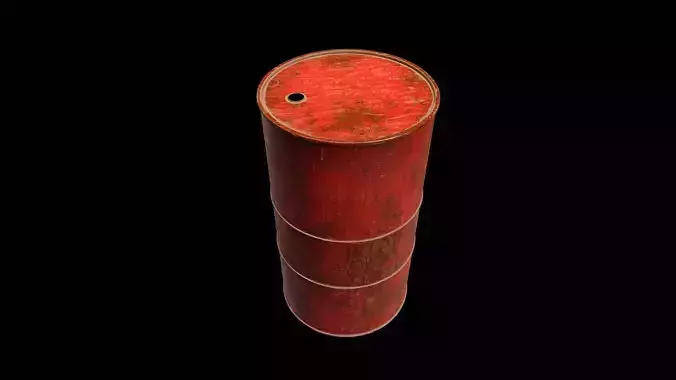 High-poly Rusted Barrel