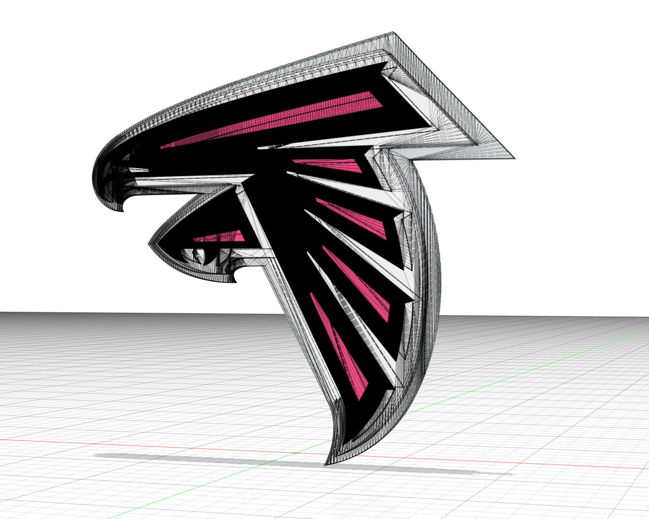 Atlanta Falcons FC 1st logo 3D model_6