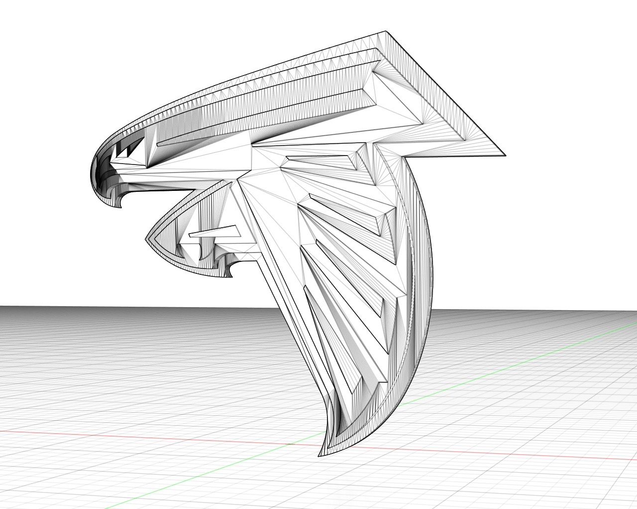 Atlanta Falcons FC 1st logo 3D model_7