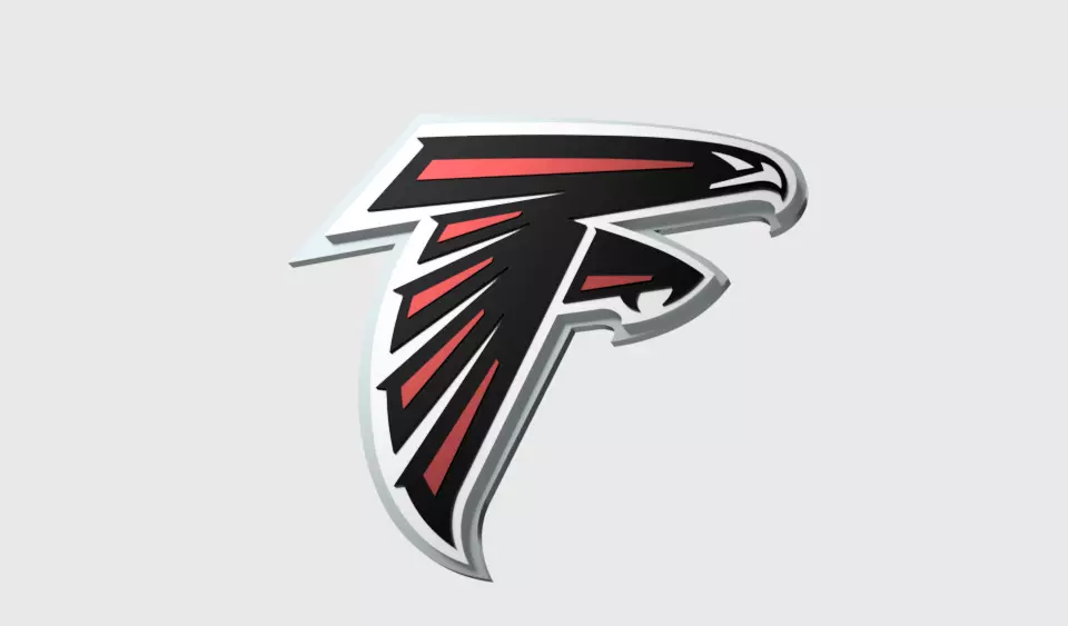 Atlanta Falcons FC 1st logo 3D model_0