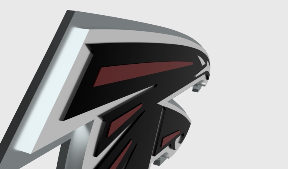 Atlanta Falcons FC 1st logo 3D model_4