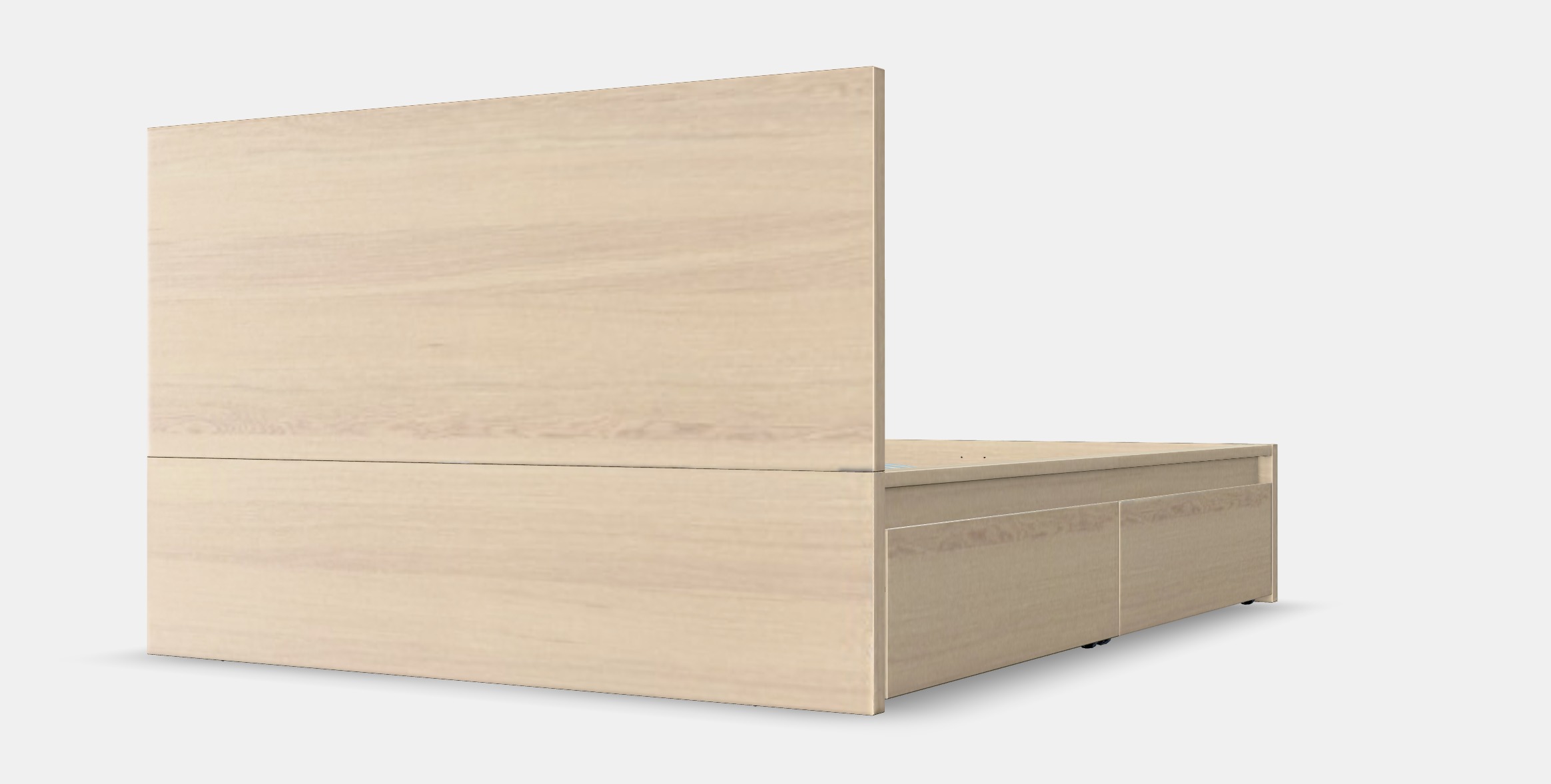 MALM Bed frame high w 4 storage boxes 26 Low-poly 3D model_4