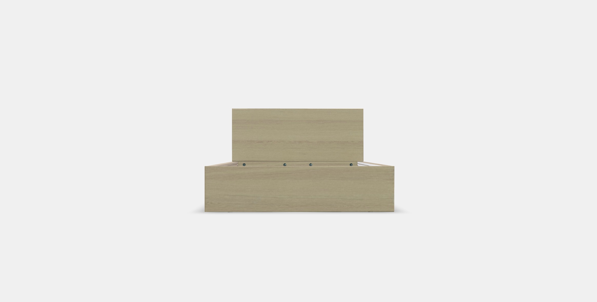 MALM Bed frame high w 4 storage boxes 26 Low-poly 3D model_8