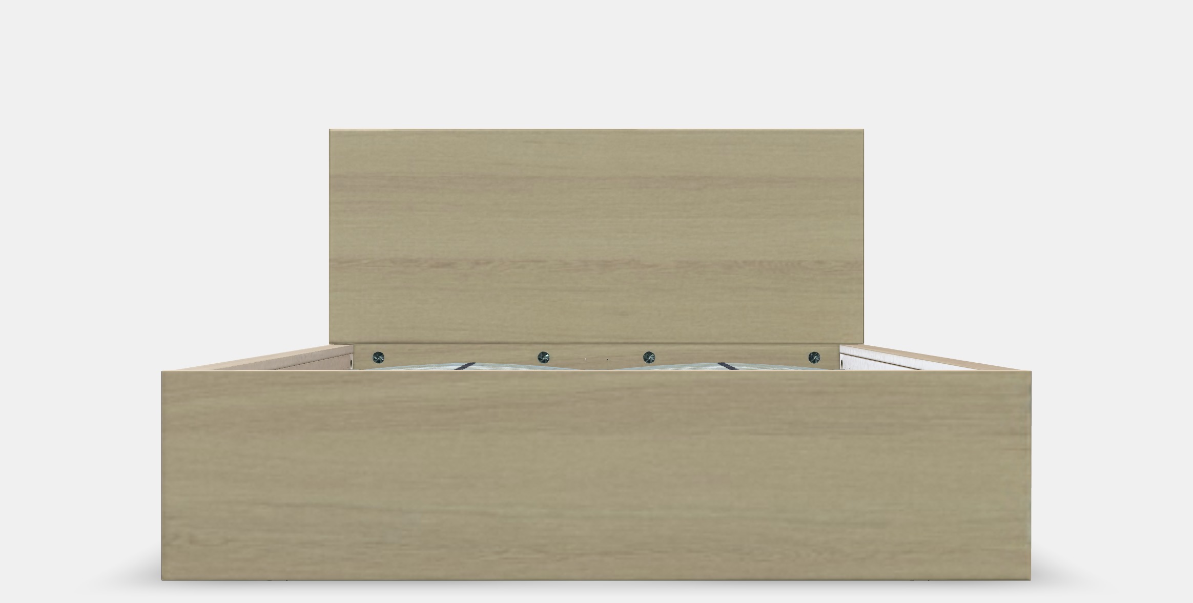 MALM Bed frame high w 4 storage boxes 26 Low-poly 3D model_10