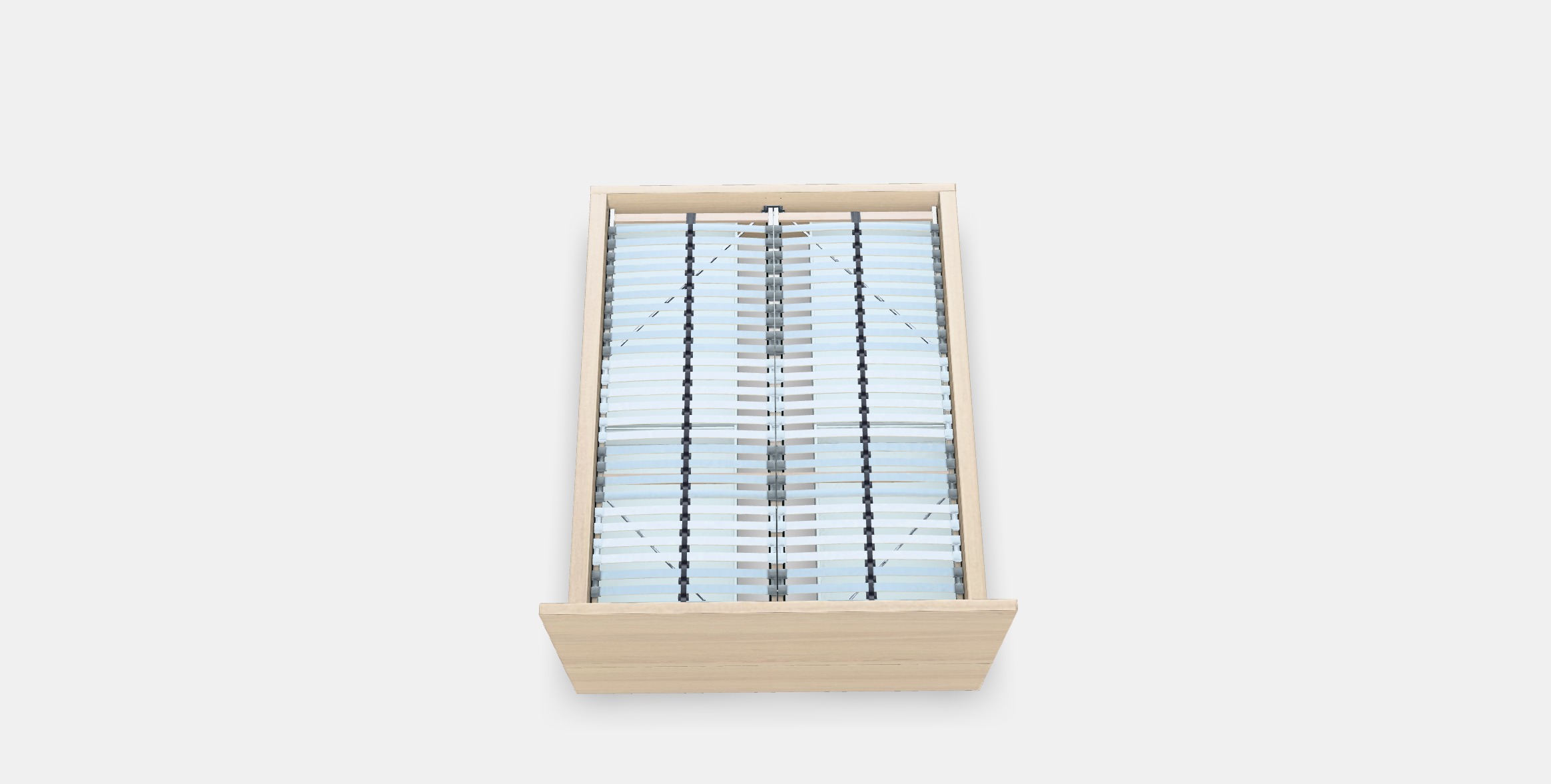 MALM Bed frame high w 4 storage boxes 26 Low-poly 3D model_7