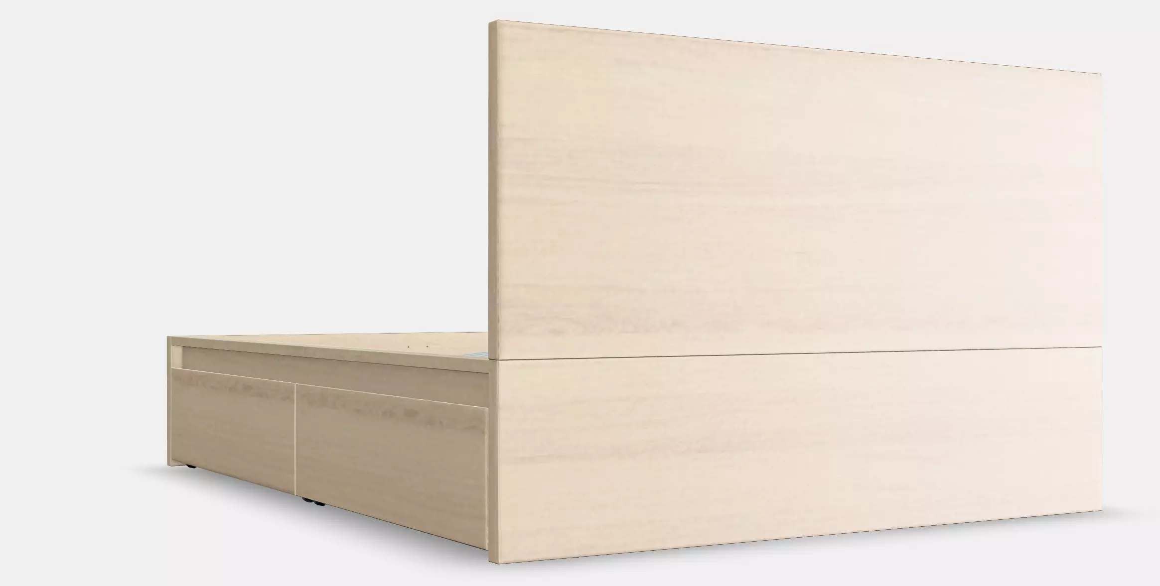 MALM Bed frame high w 4 storage boxes 26 Low-poly 3D model_0