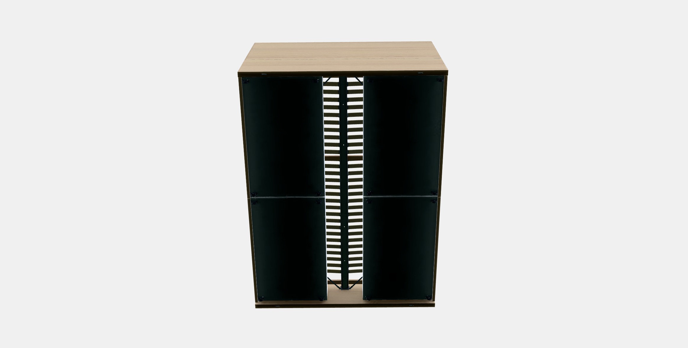 MALM Bed frame high w 4 storage boxes 26 Low-poly 3D model_6