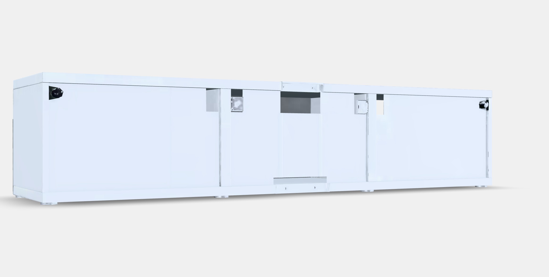 BESTA TV bench with drawers and door 3 Low-poly 3D model_3