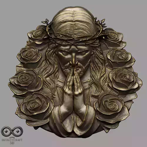 Christ in Prayer STL file for 3d Printing or CNC