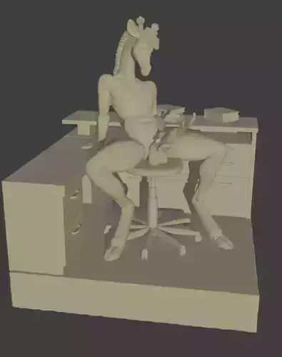 Furry Giraffe office nsfw