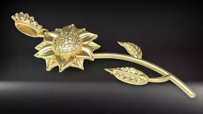 Sunflower Charm pendant necklace bracelet Jewelry 