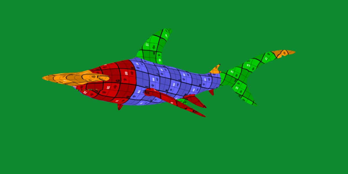 Hammerhead Shark Low-poly 3D model_24