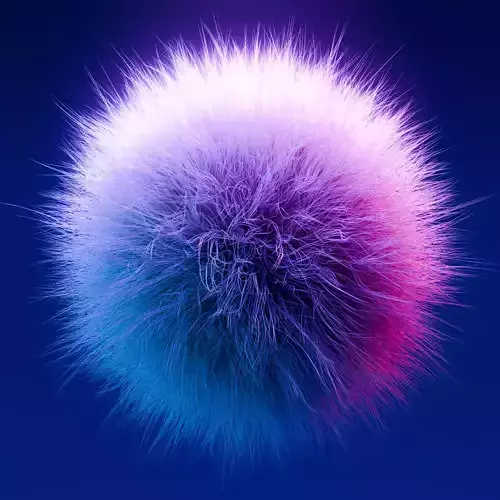 Fuzzy Sphere Particle Simulation - Procedural 3D Model