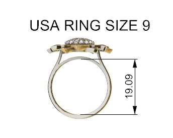 Sunflower Ring USA ring size 9 Jewelry 3D print model_14