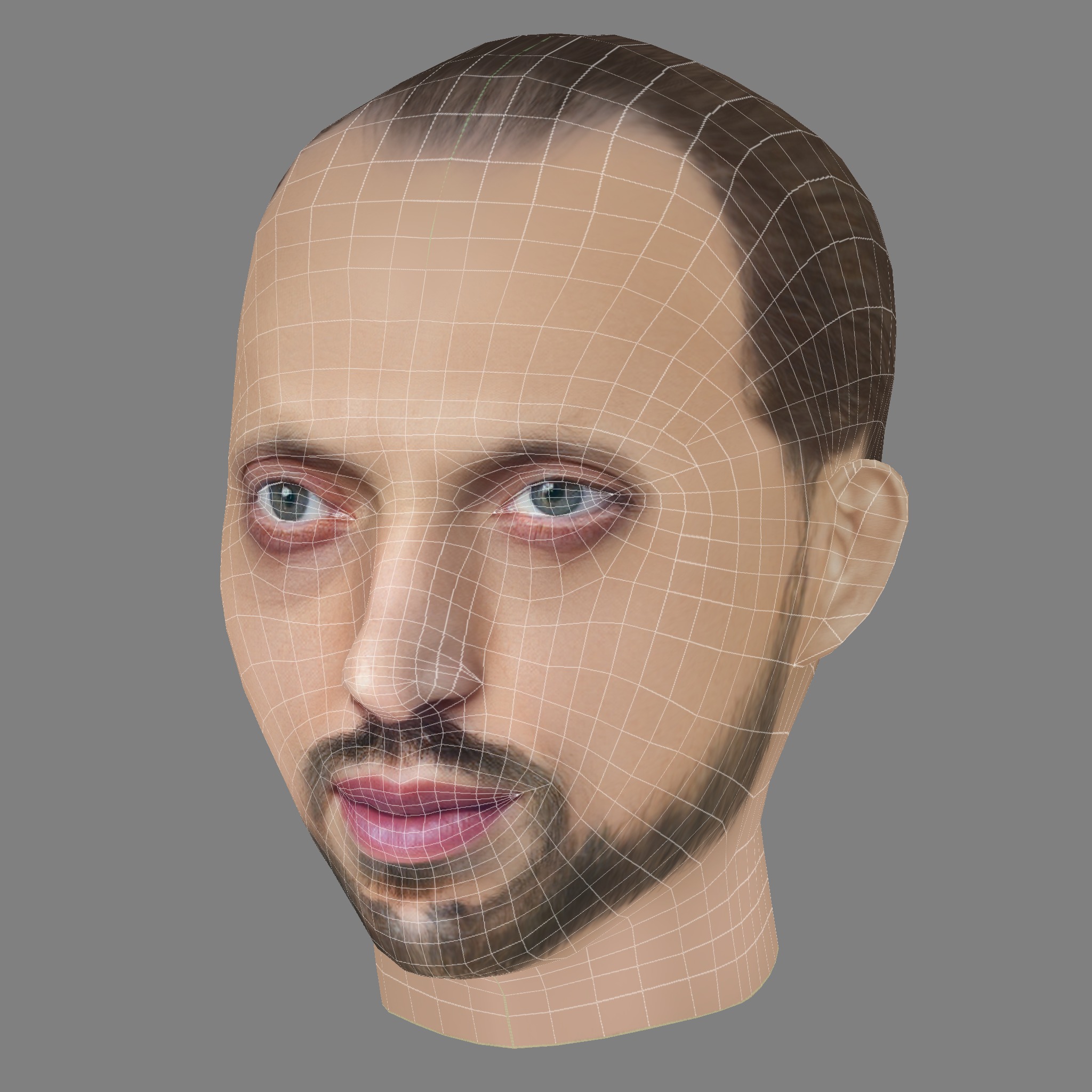 Preslav Shipkaliev Head - Low poly head for game Low-poly 3D model_7