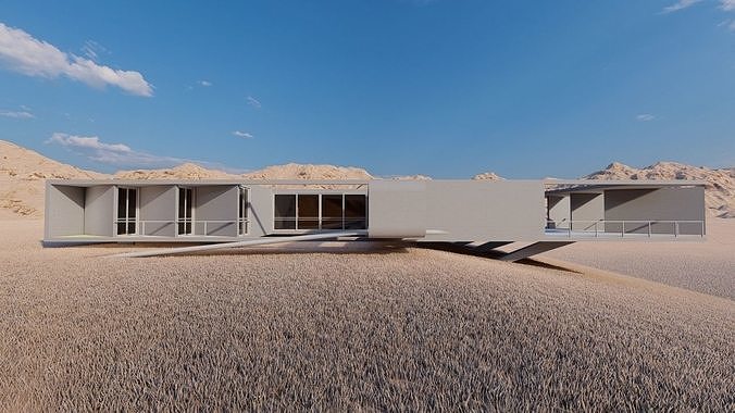 Casa Scene-villa-modern house 3D model 5