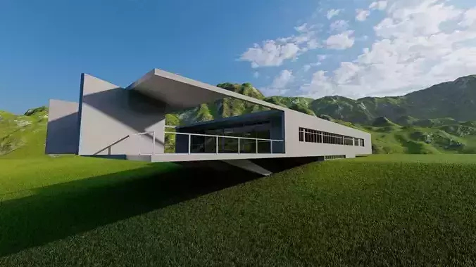 Casa Scene-villa-modern house 3D model