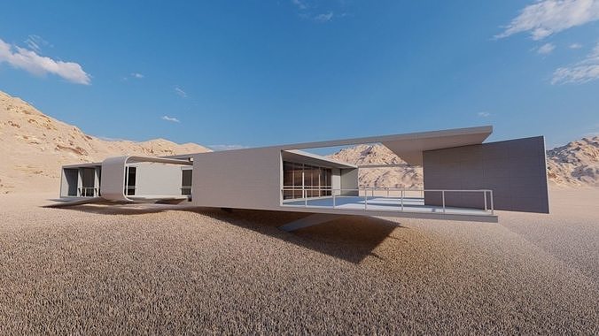 Casa Scene-villa-modern house 3D model 7