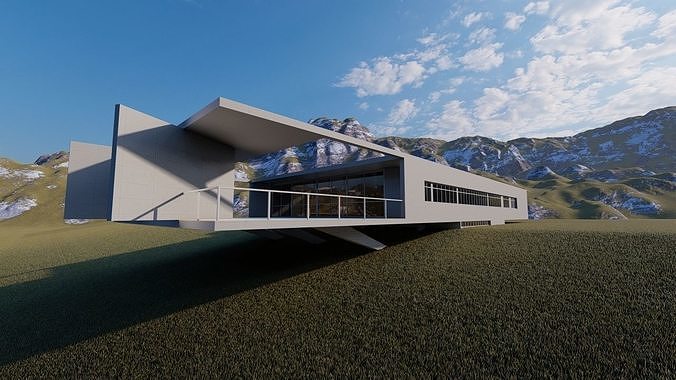 Casa Scene-villa-modern house 3D model 3