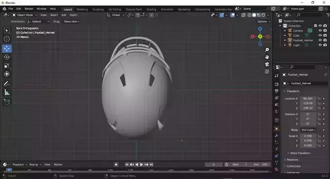 football helmet model