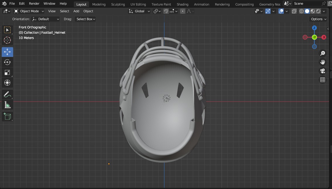 football helmet model 3D print model_1