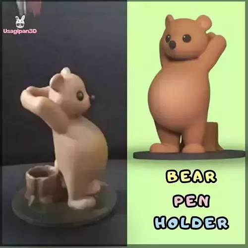 Bear Pen Holder 3D print model