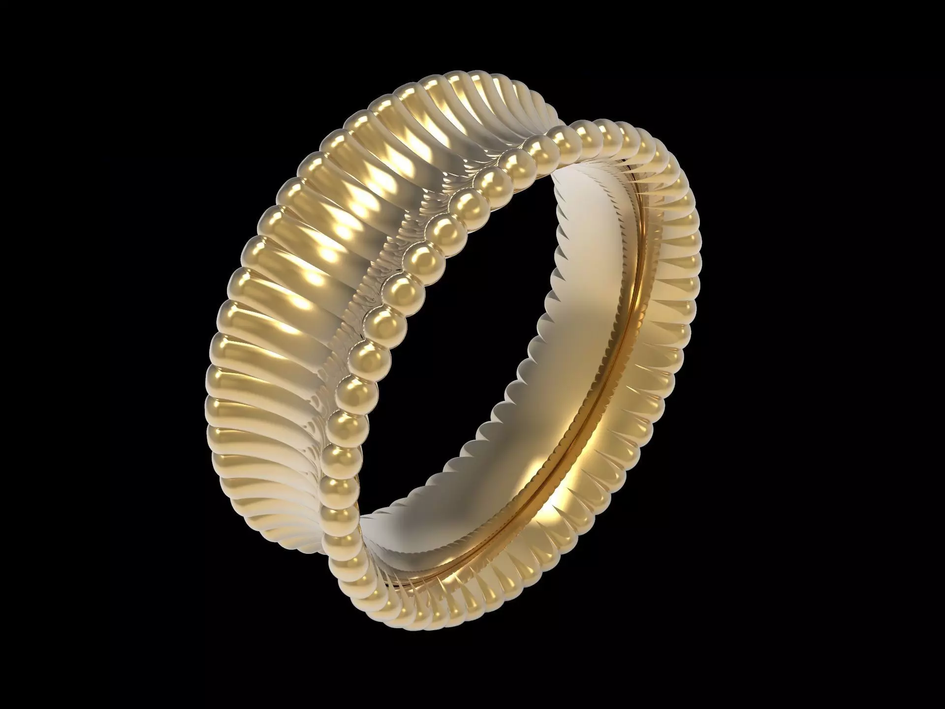 Ribbed Statement jewelry Ring Free 3D print model