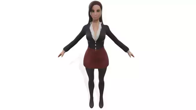 Sophia The Elegant Businesswoman Low-poly 3D model