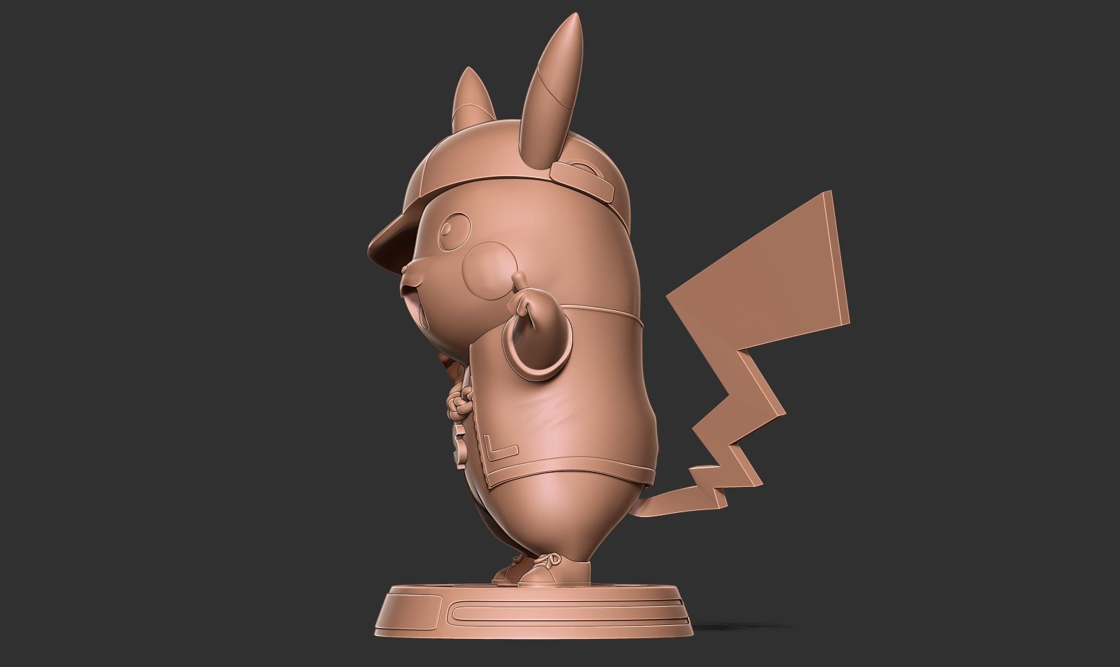 Rapper Pikachu 3D print model_13