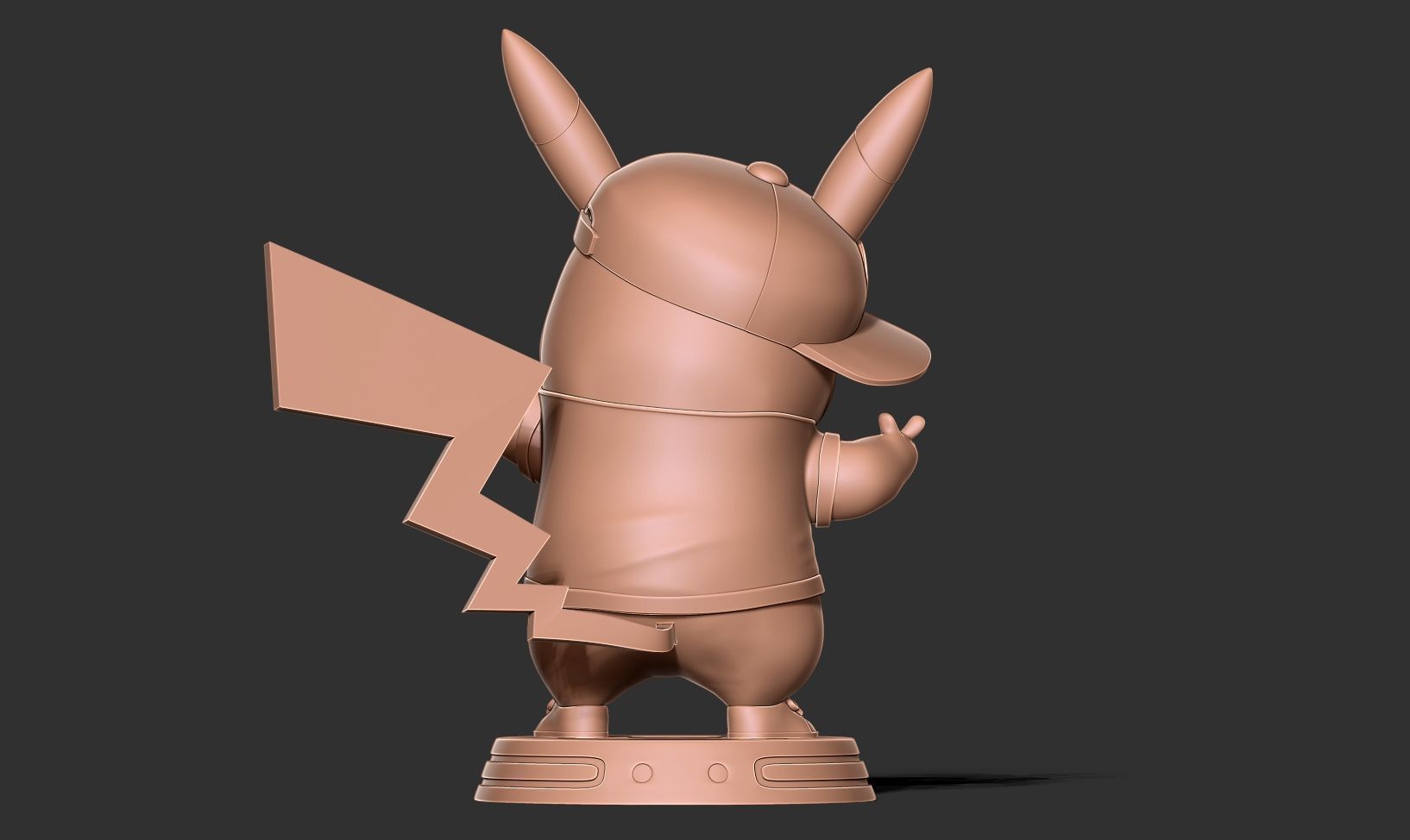 Rapper Pikachu 3D print model_7