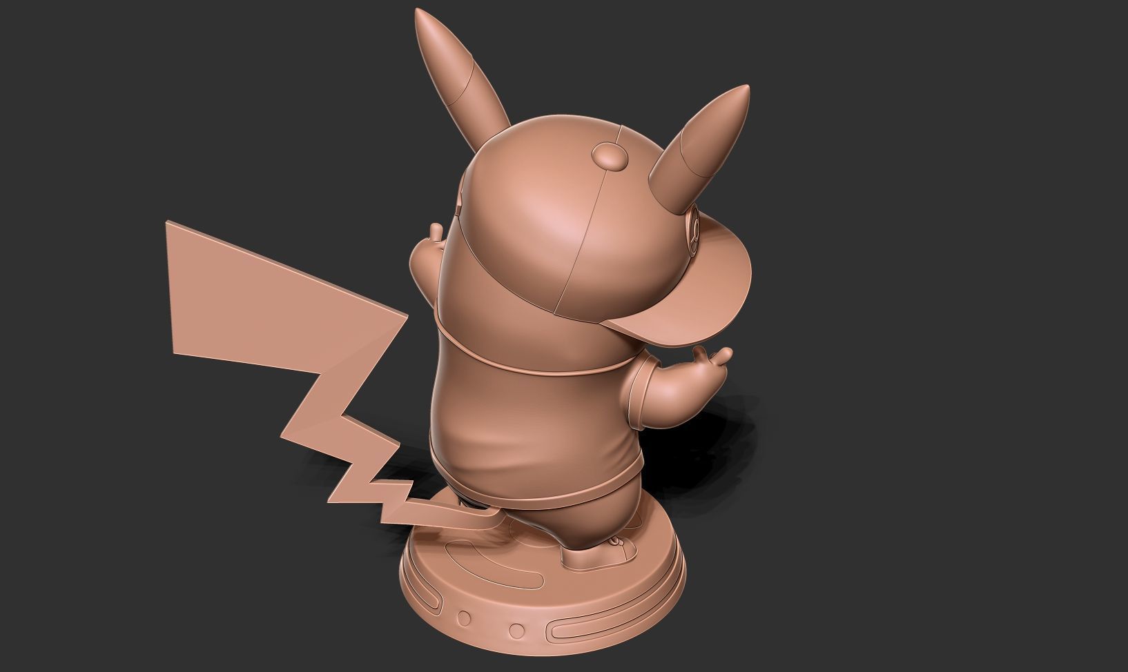 Rapper Pikachu 3D print model_17