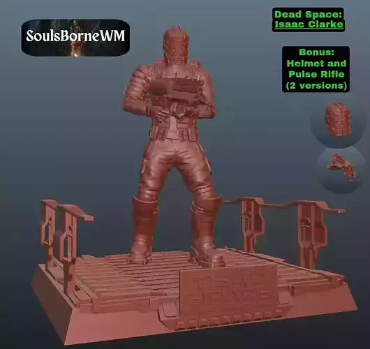Dead Space remake Isaac Clarke Pose 4 Bonus 3D print model