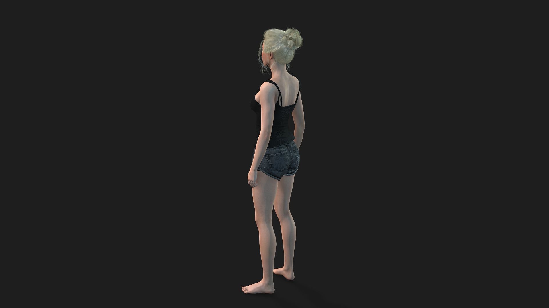 High Quality Female Character Model 3D model_12