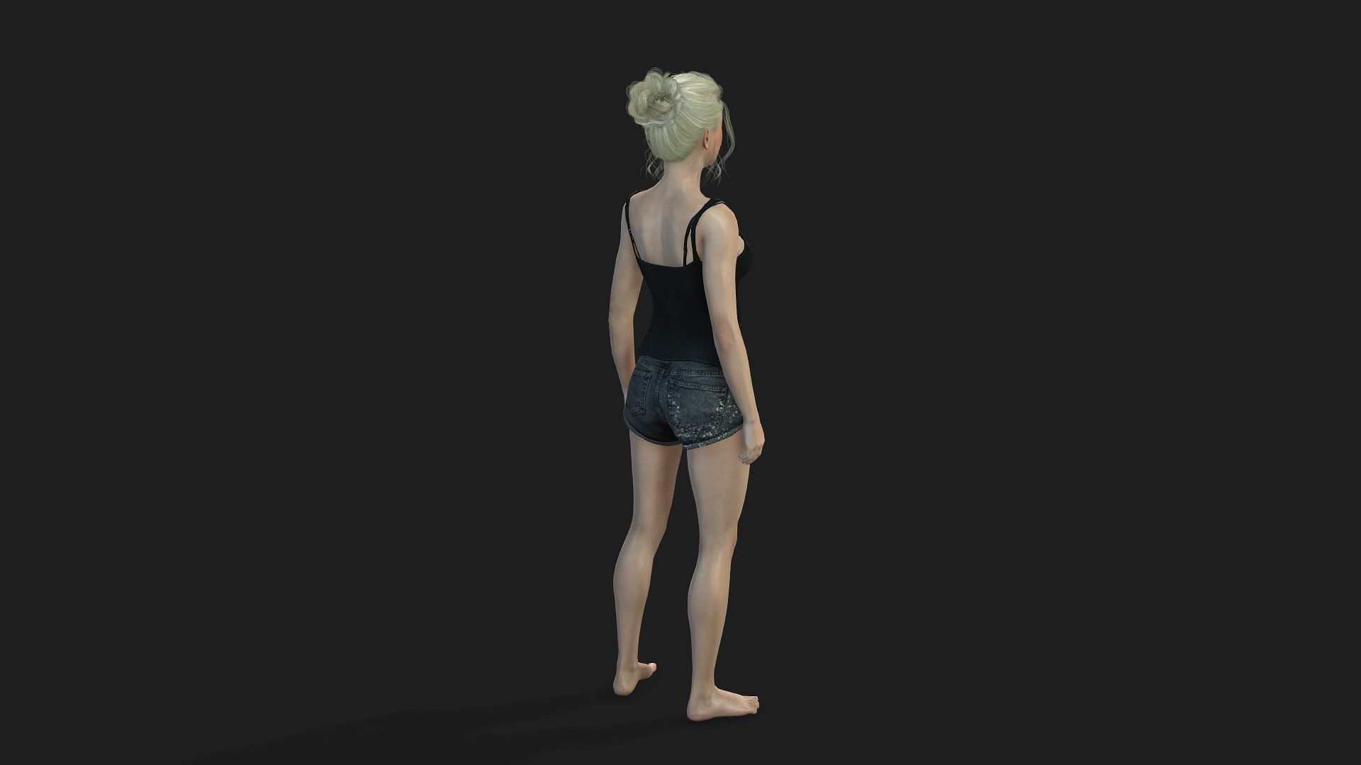 High Quality Female Character Model 3D model_11