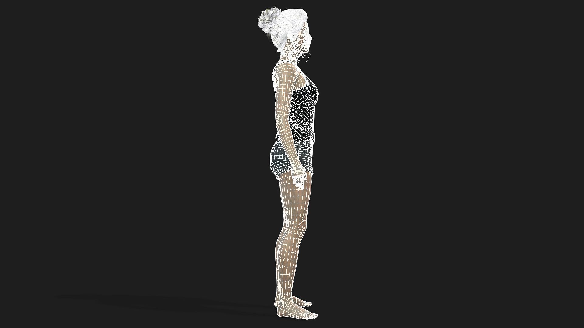 High Quality Female Character Model 3D model_23