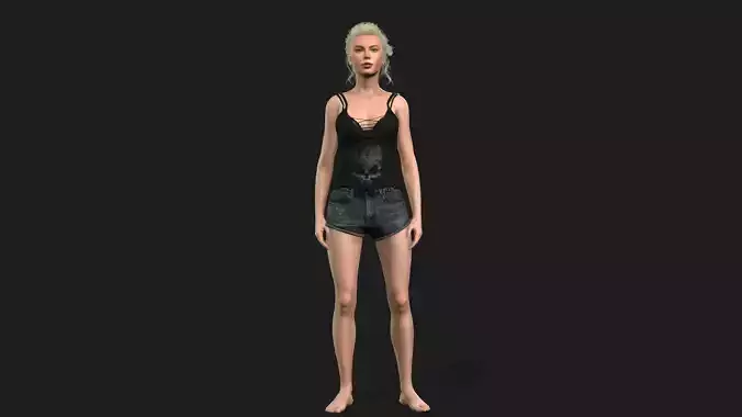 High Quality Female Character Model 3D model