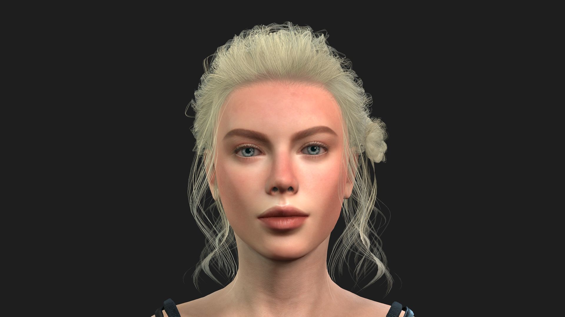 High Quality Female Character Model 3D model_1