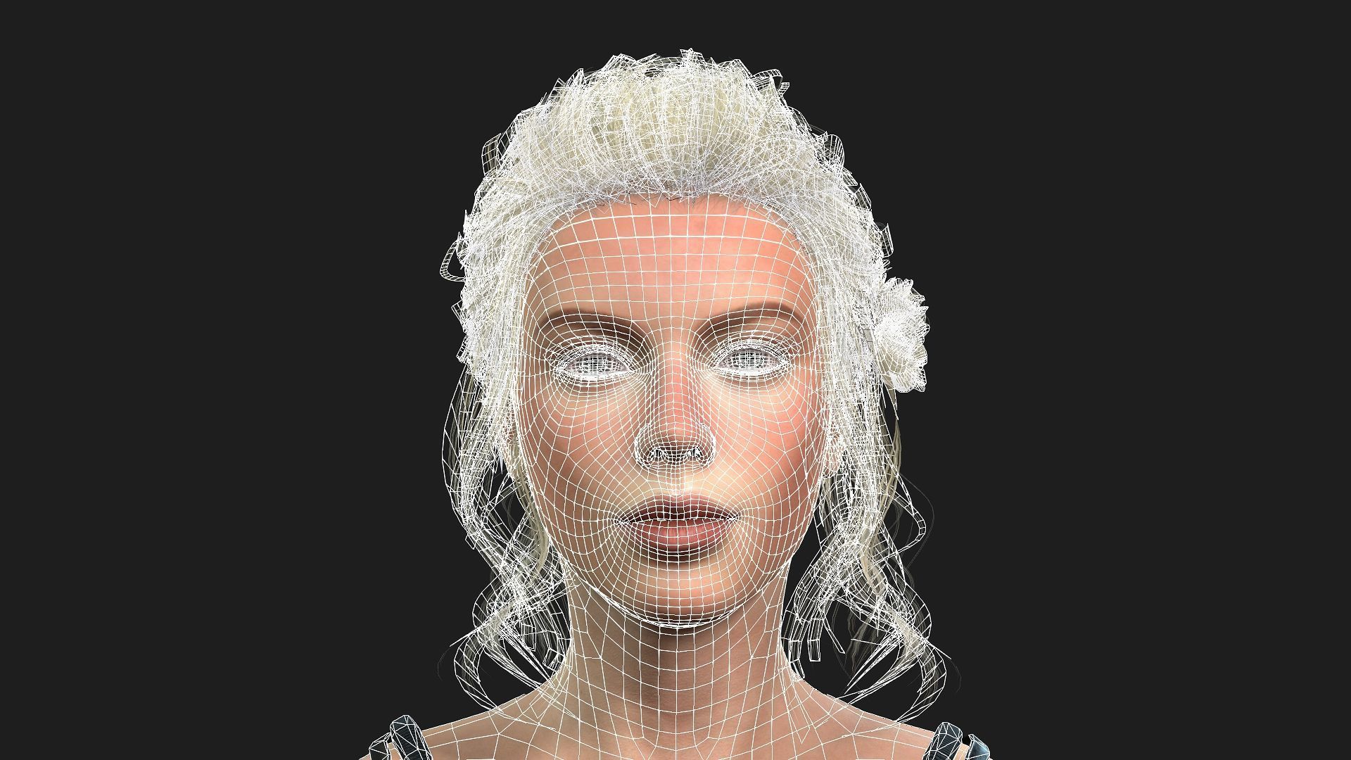 High Quality Female Character Model 3D model_21