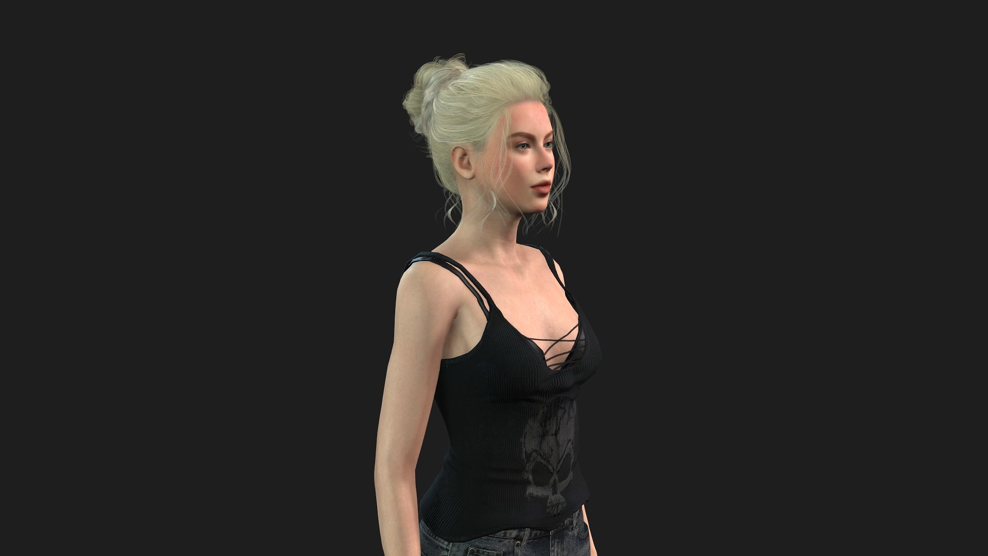 High Quality Female Character Model 3D model_7