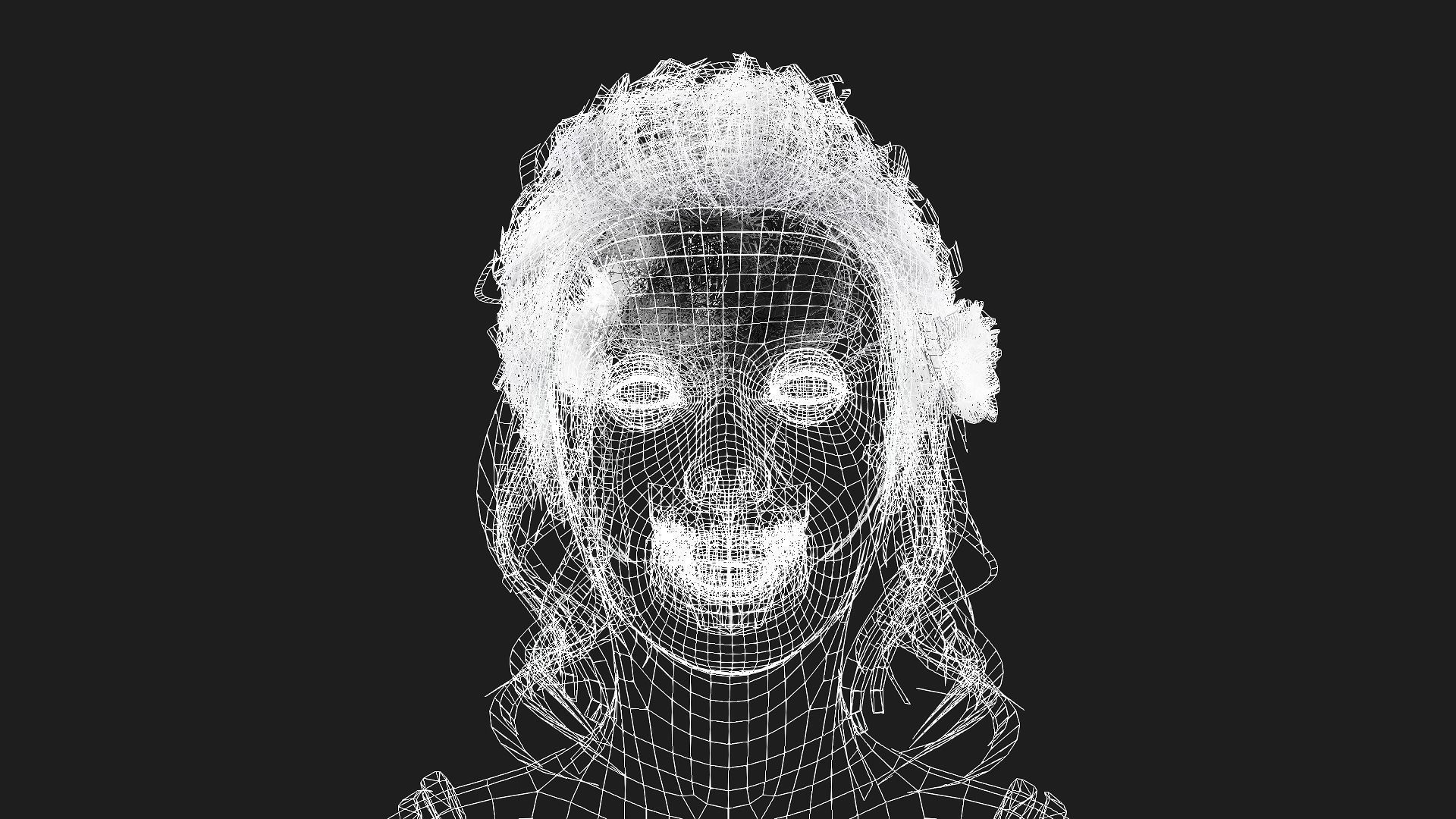 High Quality Female Character Model 3D model_16