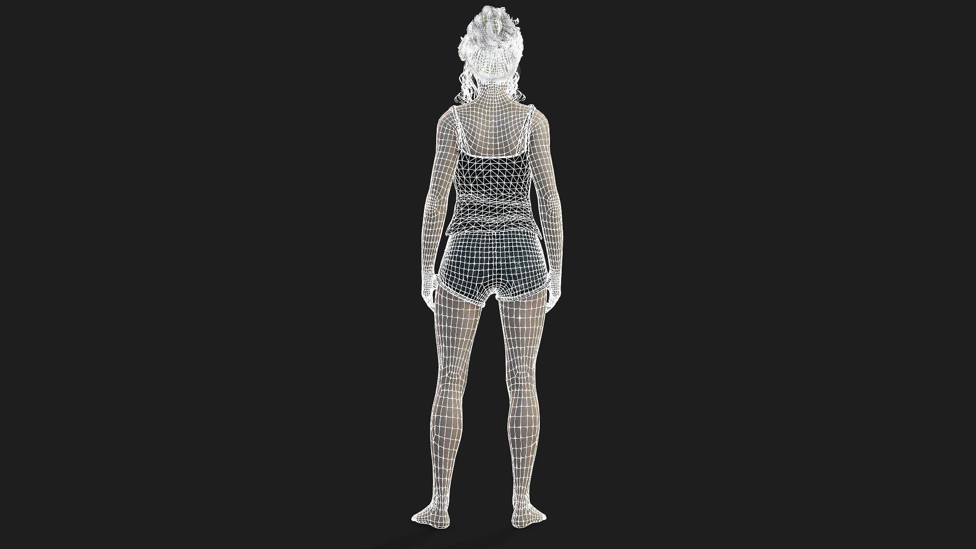 High Quality Female Character Model 3D model_24