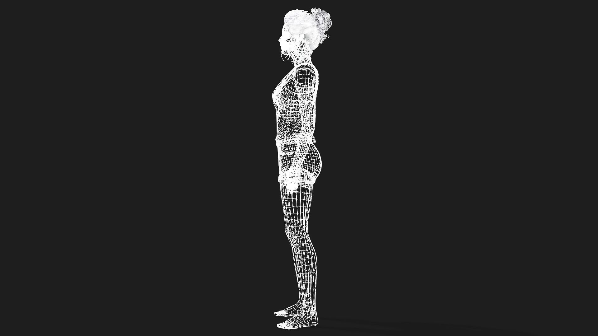 High Quality Female Character Model 3D model_17