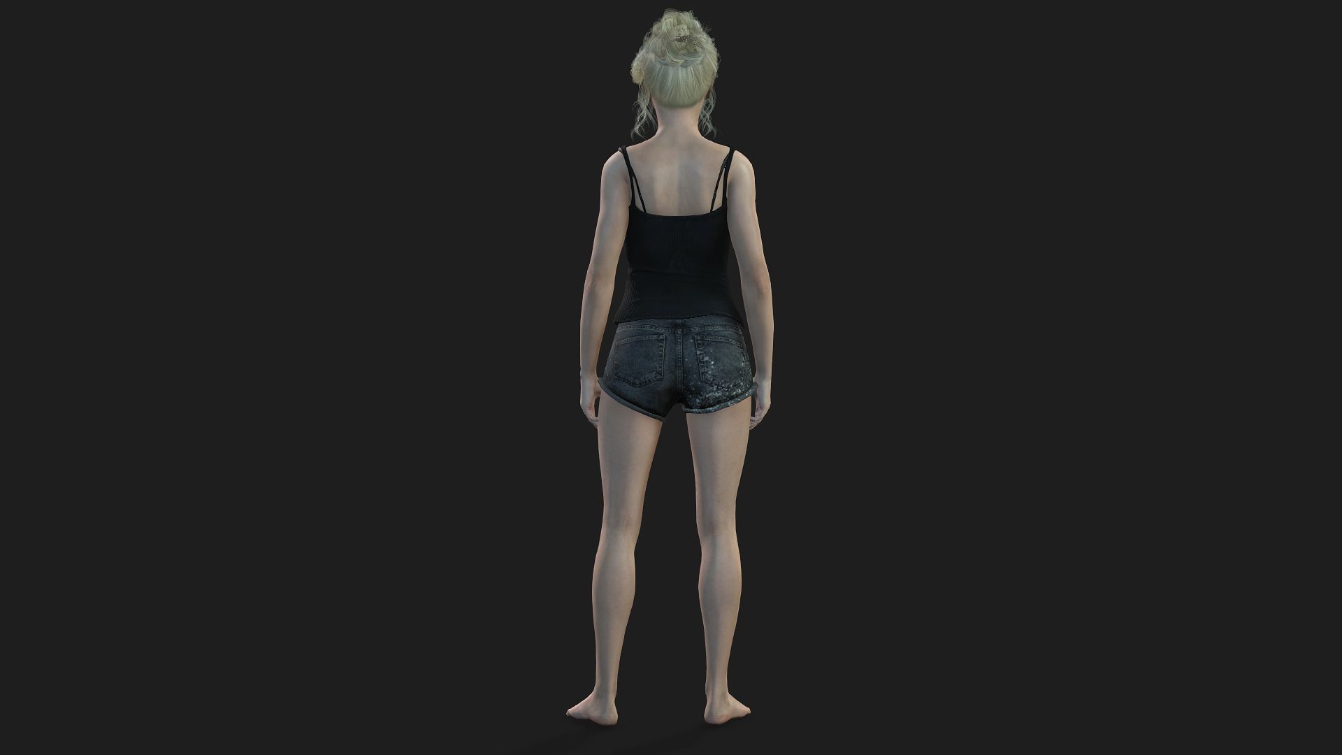 High Quality Female Character Model 3D model_3