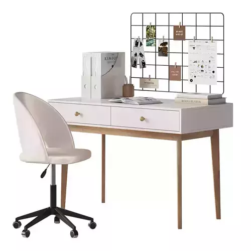 Desk and Office Chair Leo by Inmyroom 3D model