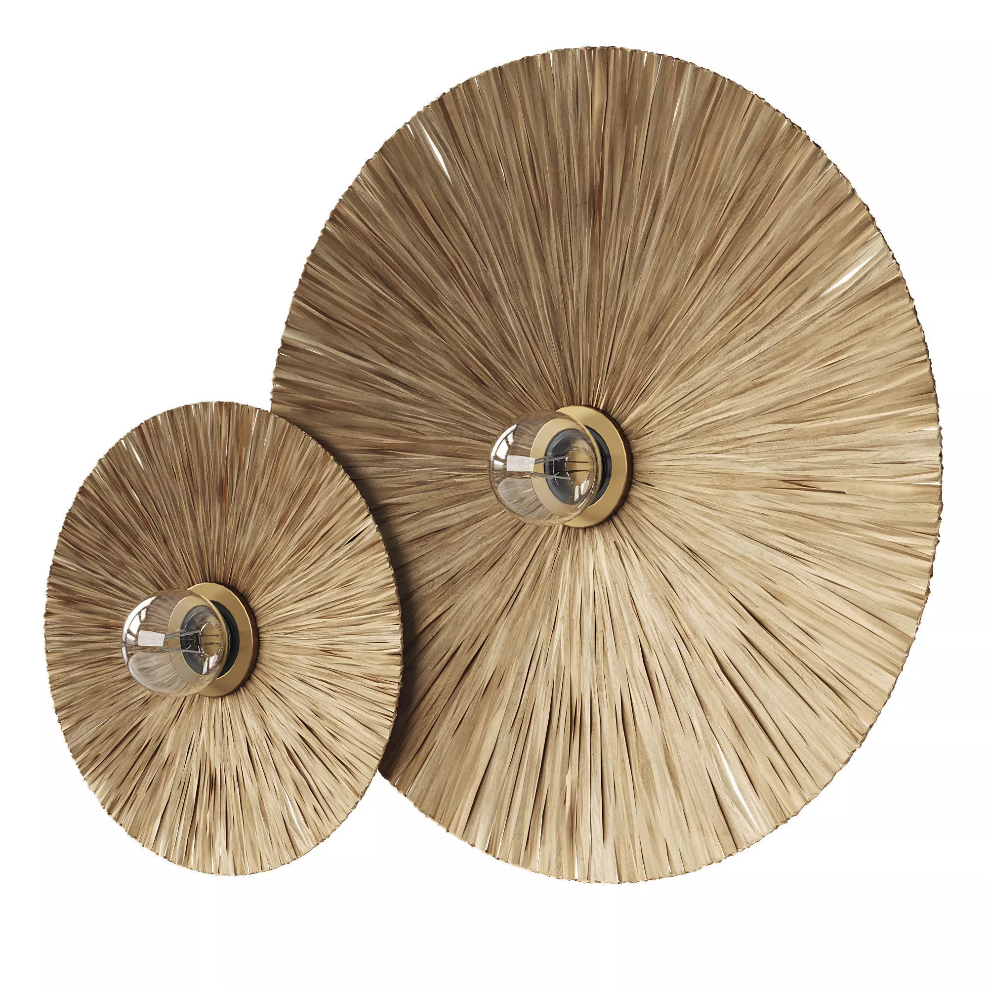 Bra Rafita by La Redoute wall lamp made of Raffia 3D model_0