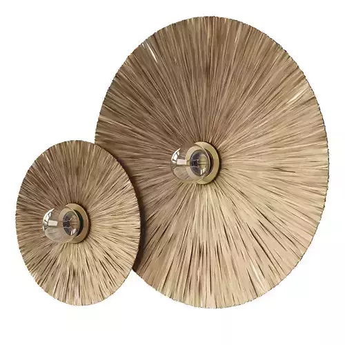 Bra Rafita by La Redoute wall lamp made of Raffia 3D model